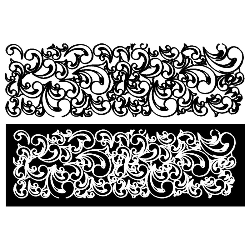 #2502 - Etching Swirls 2pc. - Background/Etching